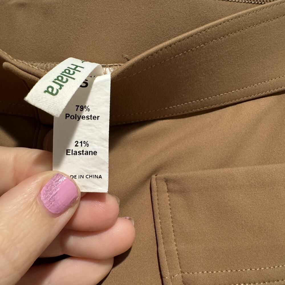 Halara Day Stretch High Waisted Straight Leg Pants Pull On Tan Size Small - Picture 5 of 6